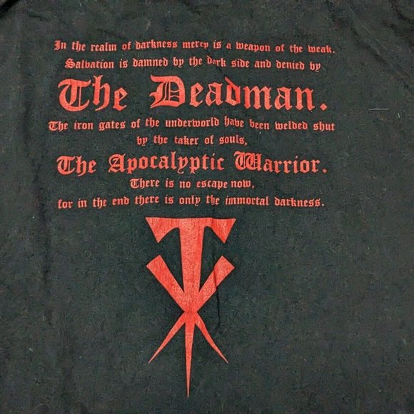 WWE Men's Wrestling Apocalyptic Warrior The Undertaker Vintage T-Shirt - Picture 5 of 6